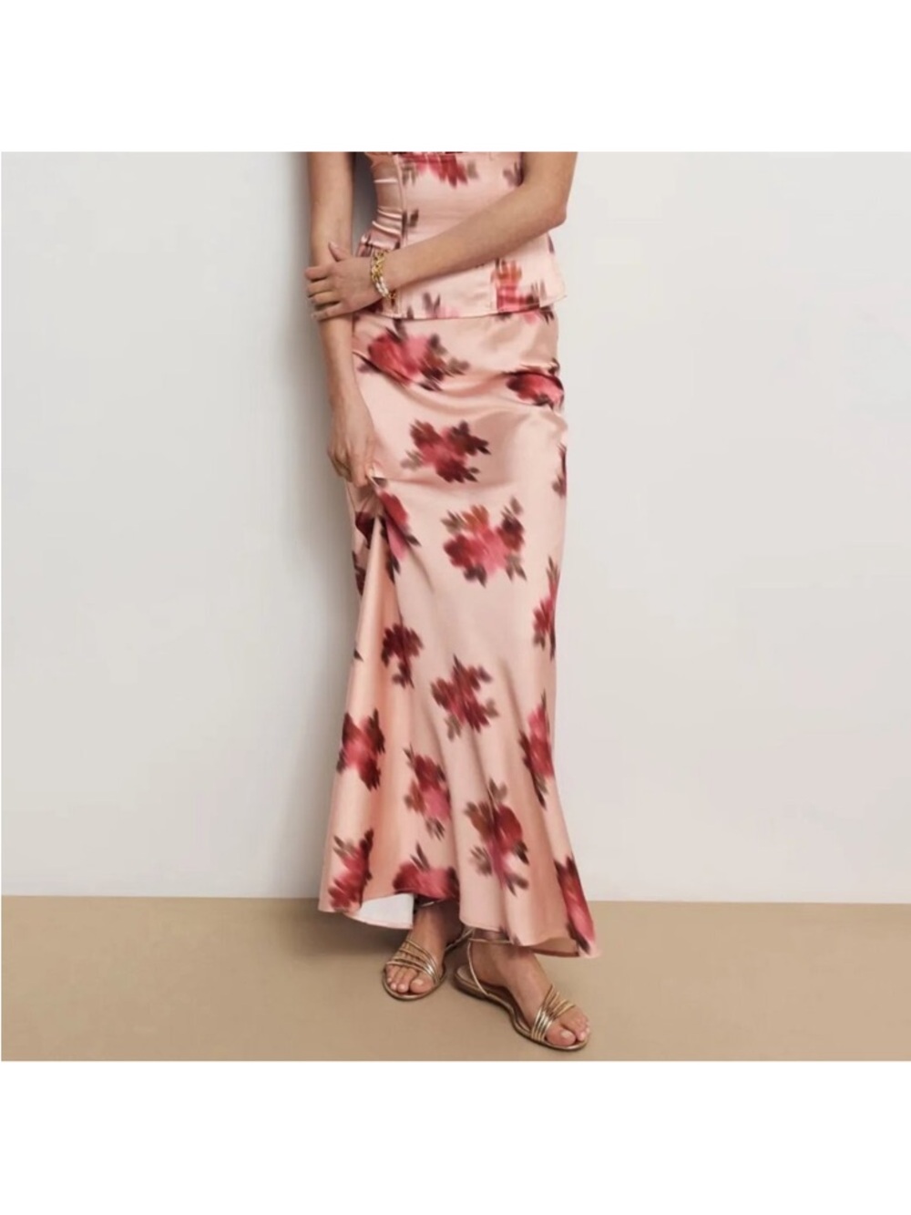 WeWoreWhat Floral print slip skirt